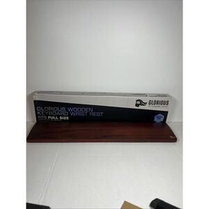 Glorious Wooden Mouse Wrist Rest - Golden Oak - 17.5" X 5" 1" For Full Size Keyb